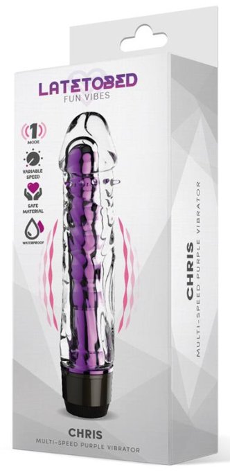 Gode vibrant Chris 14 x 3.3cm Violet