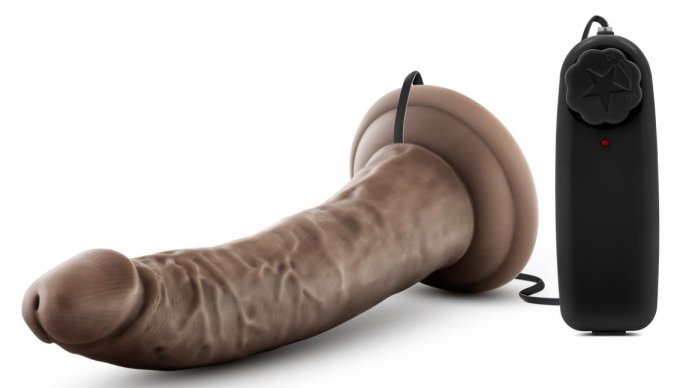 Gode vibrant Dr Dave Dr Skin 18 x 4cm Marron