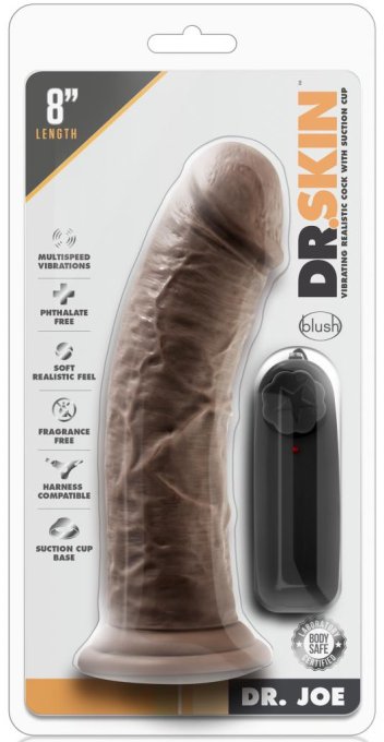 Gode vibrant Dr Joe Dr Skin 19 x 4.7cm Marron
