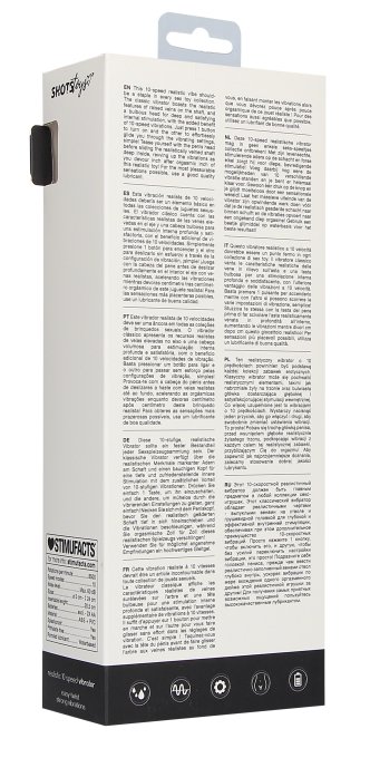 Gode vibrant Realistic 20  x 5cm Noir