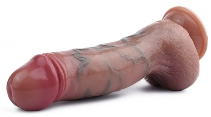 Gode Vibrant Skinnier Mario 14 x 4.6cm Marron