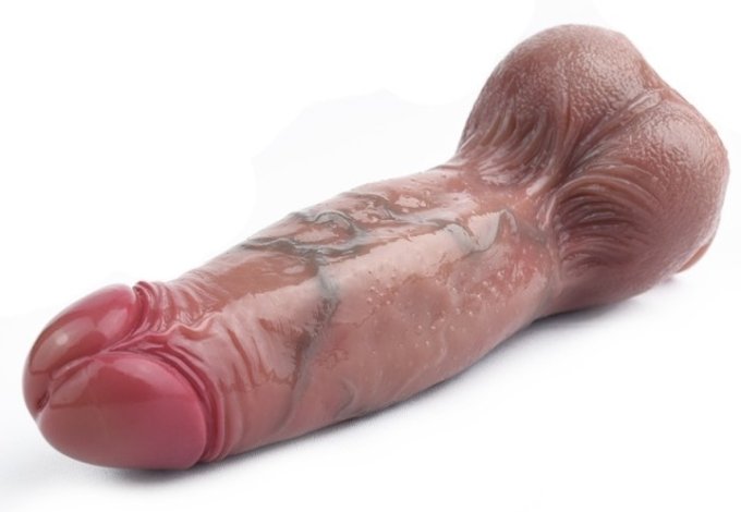 Gode Vibrant Skinnier Mario 14 x 4.6cm Marron