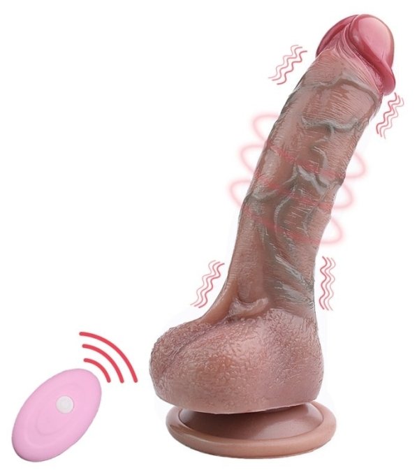 Gode Vibrant Skinnier Umberto 12 x 3.2cm Marron