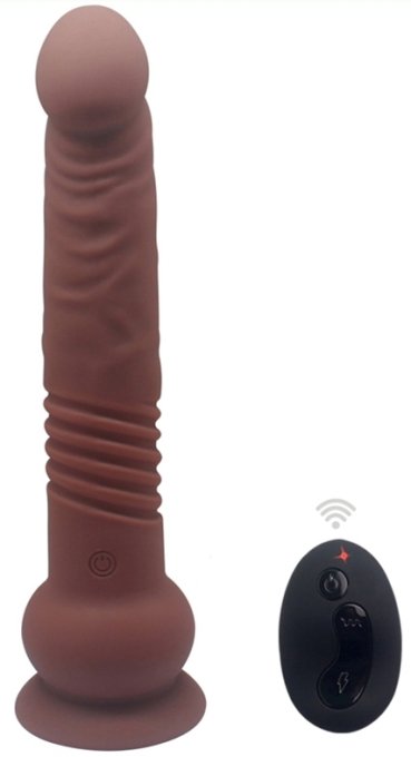 Gode vibrant The Commander 19 x 3.7cm Marron