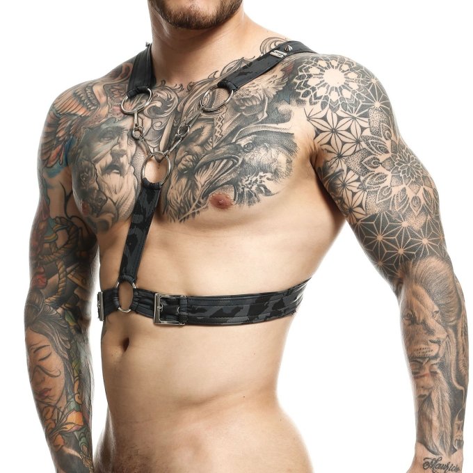 Harnais Cross Chain Dngeon Gris