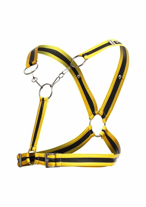 Harnais Cross Chain Dngeon Noir-Jaune