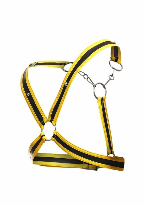 Harnais Cross Chain Dngeon Noir-Jaune