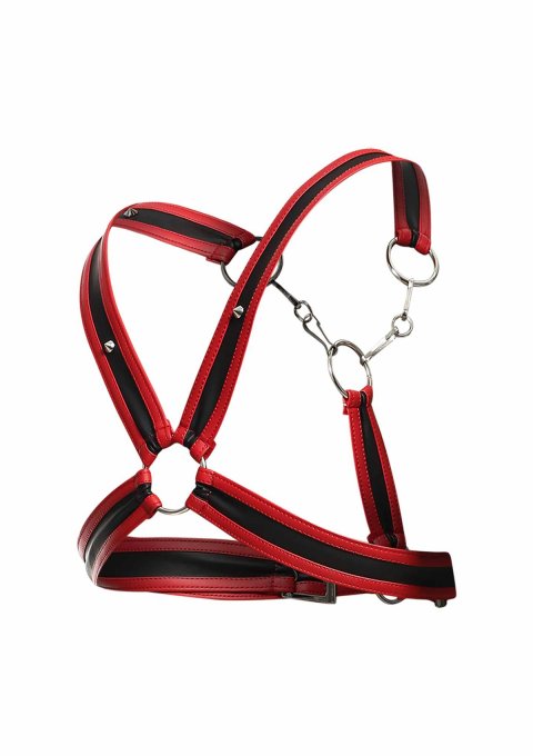 Harnais Cross Chain Dngeon Noir-Rouge
