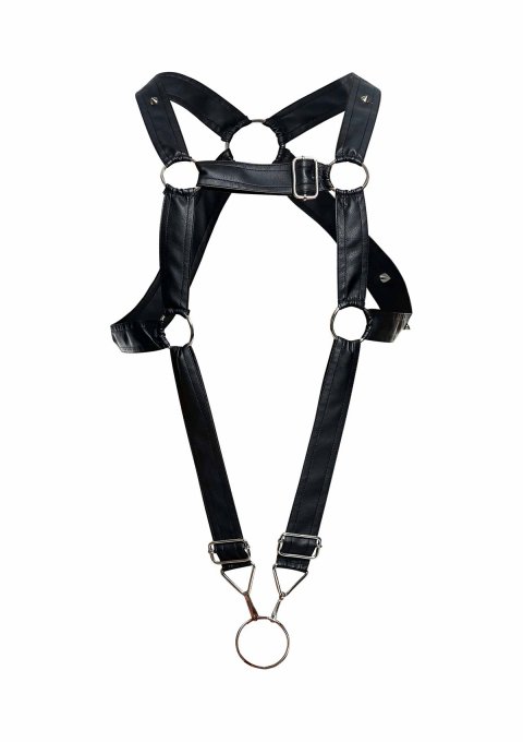 Harnais Cross Cockring Dngeon Noir
