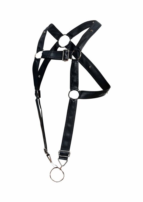 Harnais Cross Cockring Dngeon Noir