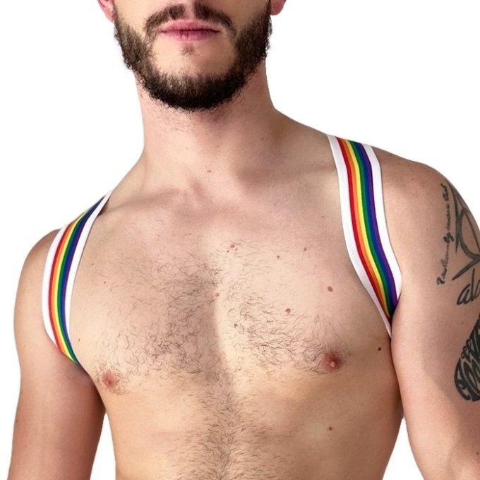 Harnais élastique Pride Eternity Blanc