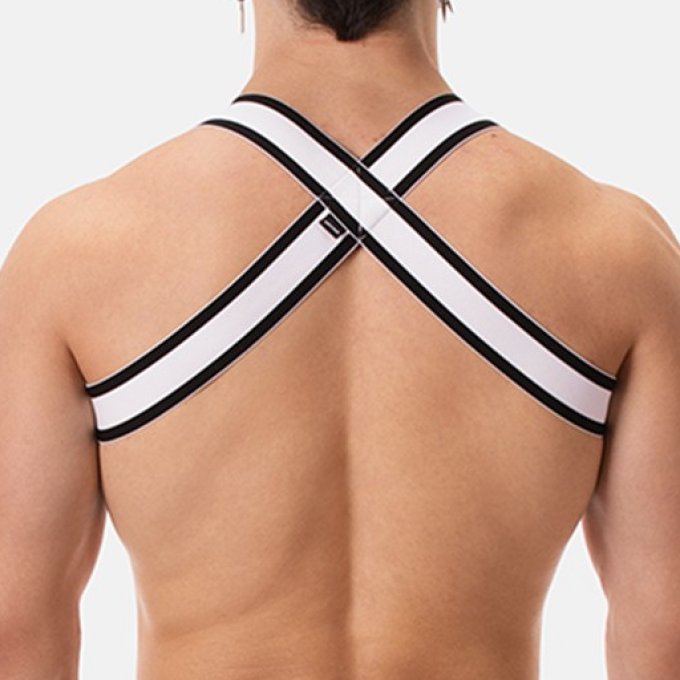 Harnais élastique Top Noir-Blanc