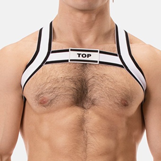 Harnais élastique Top Noir-Blanc