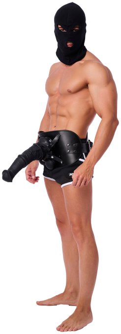 Harnais en cuir pour grand gode