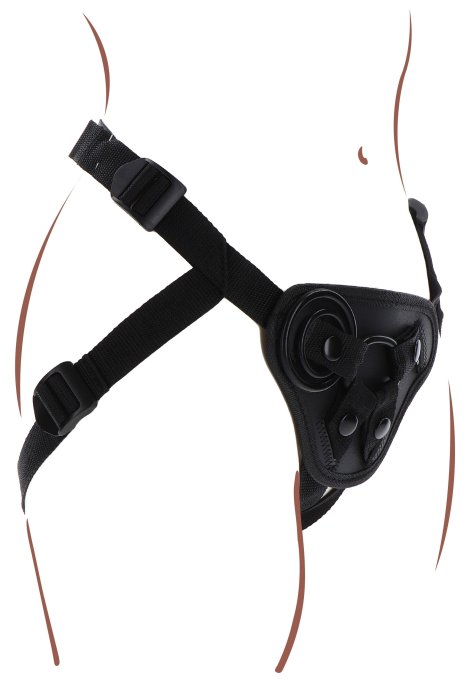 Harnais pour Gode ceinture Strap-On Get Real Noir
