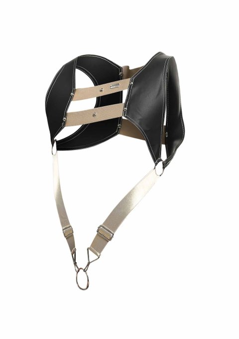 Harnais Top Cockring Dngeon Noir-Doré