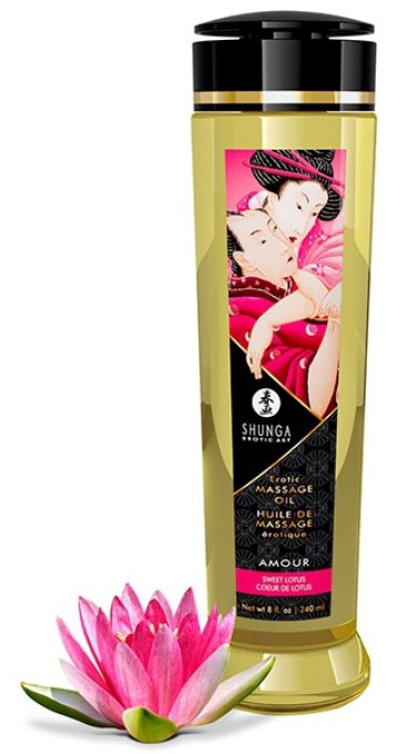 Huile de massage Amour Coeur de Lotus 240mL