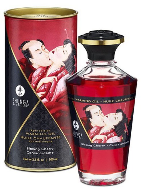 Huile de massage Chauffante Aphrodisiaque - CERISE Ardente 100 mL