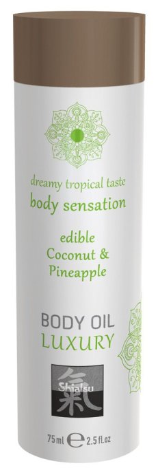 huile de massage Comestible Coco et Ananas 75mL