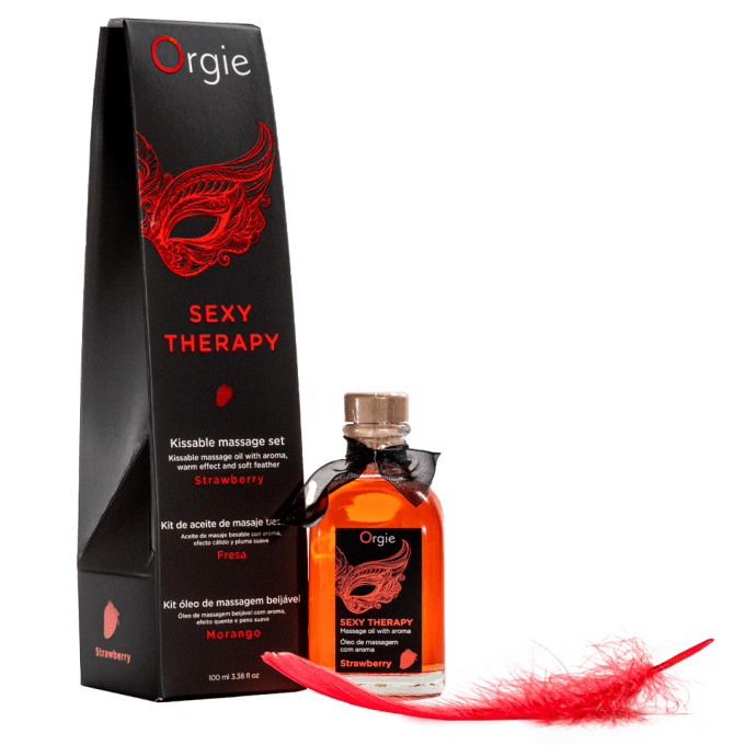 Huile de massage embrassable Sexy Therapy Fraise 100ml