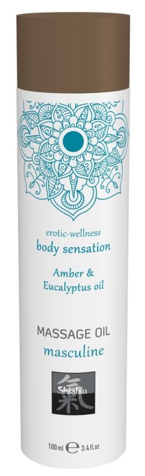 Huile de massage Masculine Ambre & Eucalyptus 100mL