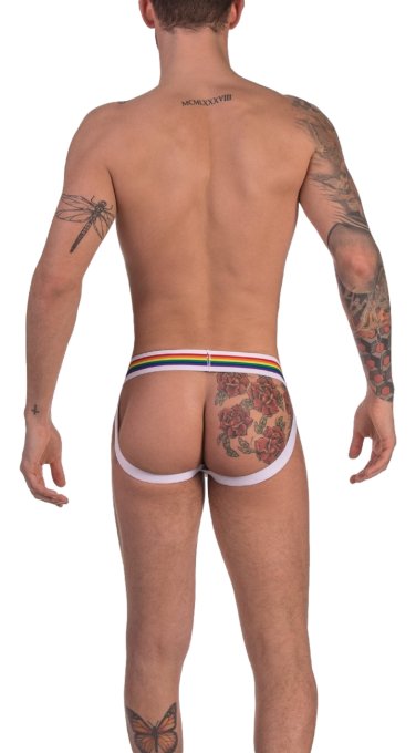 Jockstrap Barcode Pride Blanc