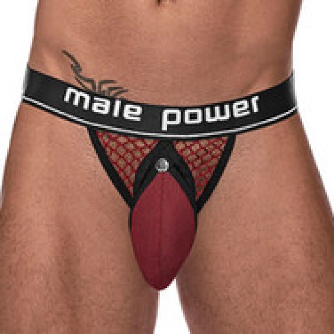 Jockstrap Résille Ring & Jock Bordeaux