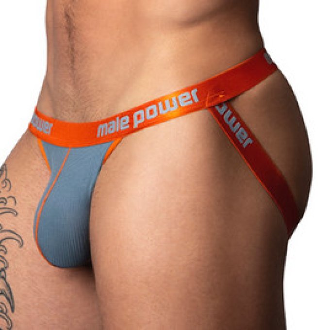 Jockstrap Rib Ring & Jock Gris-Orange