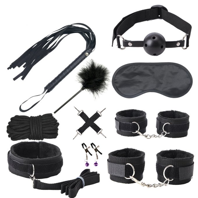 Kit 10 Pièces Bondage Push Noir