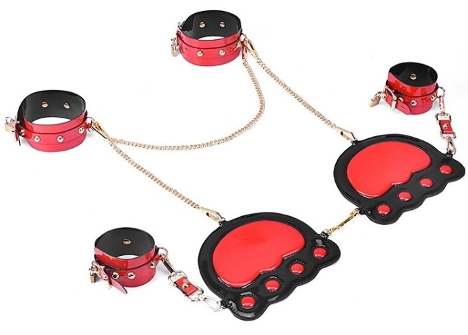 Kit Bondage 7 Pièces Lina Rouge