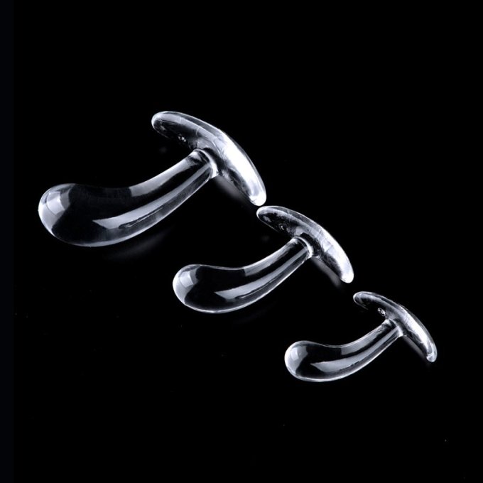 Kit de 3 Plugs Curved Three 11 x 3.5cm Transparent