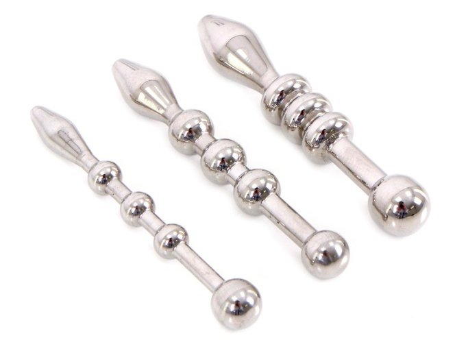Kit de 3 plugs d'urètre Beads 5.5cm 6 à 10mm