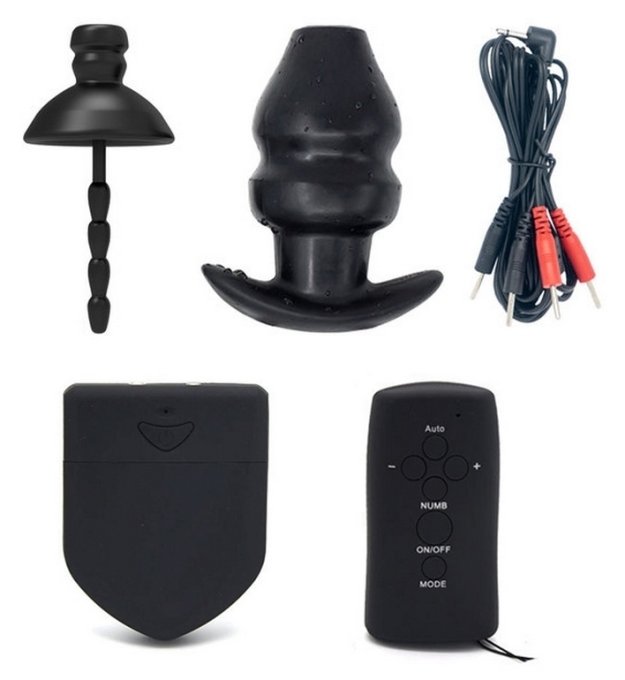 Kit Plugs Anus + Penis Electro