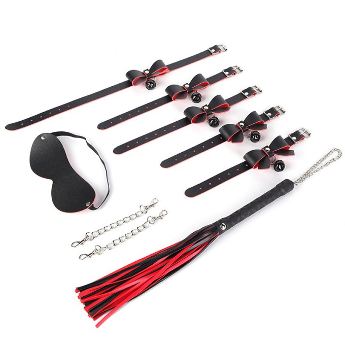 Kit Sexy Bow 5 Pièces Noir-Rouge