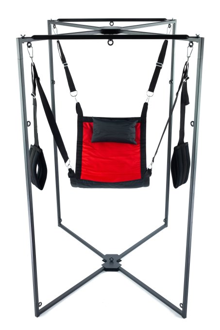 Kit Sling Tissu Carré Rouge-Noir Armature Noire