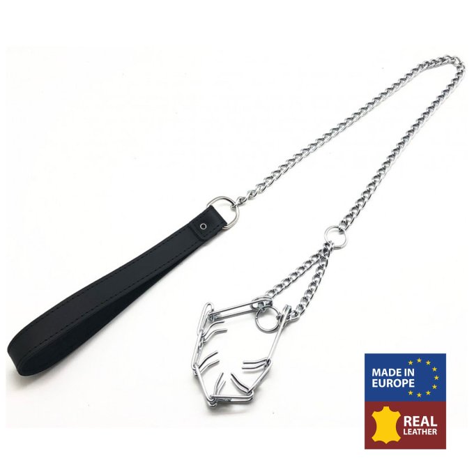 Laisse avec collier étrangleur pour pénis