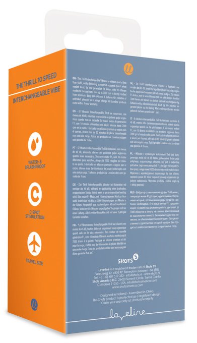 Le Thrill - Vibrateur Interchangeable 10 Vitesses - Bleu