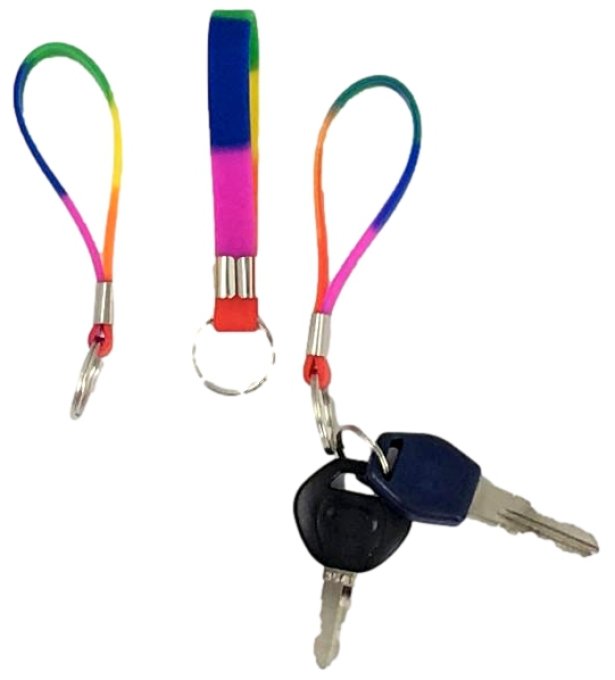 Porte-clé en silicone Rainbow