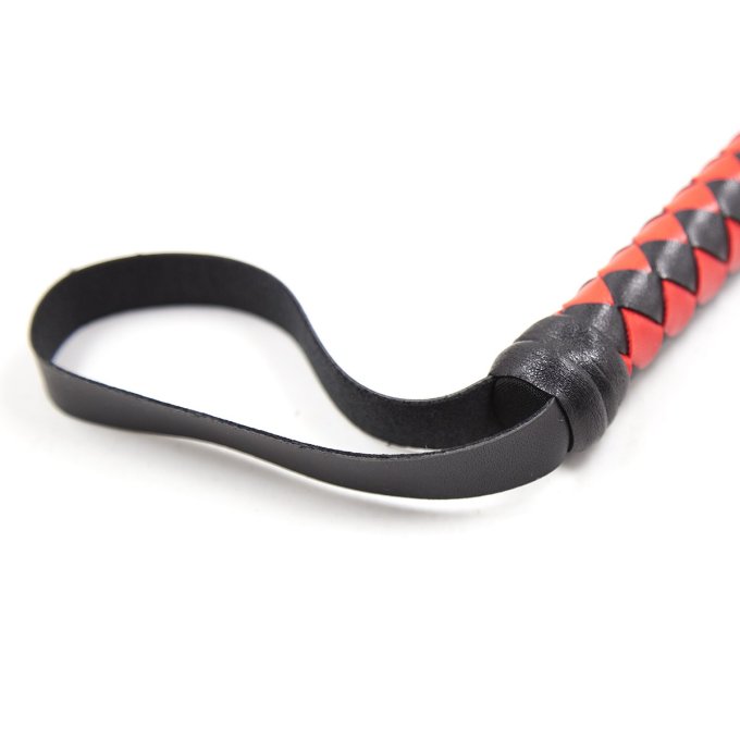 Long fouet Whip Duo 190cm Noir et Rouge