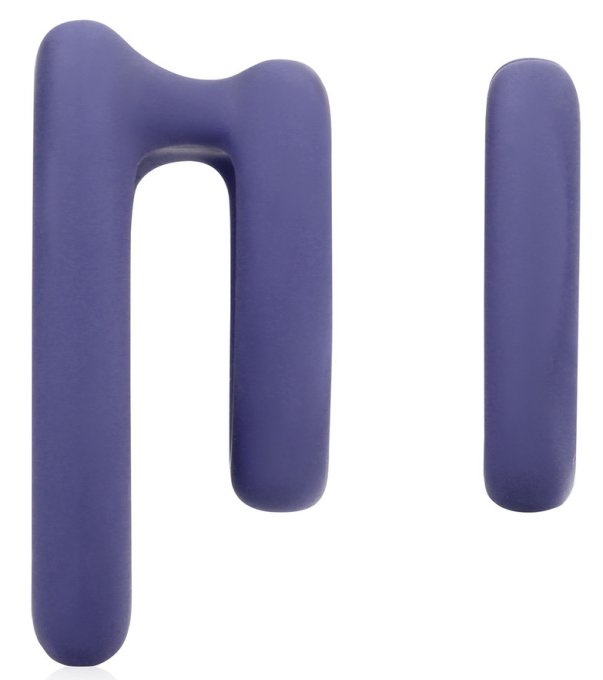 Lot de 2 Cockrings Coeur Silicone Purple Storm Diamètre 35mm