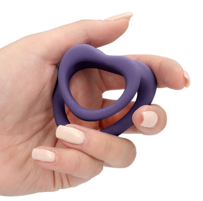 Lot de 2 Cockrings Coeur Silicone Purple Storm Diamètre 35mm