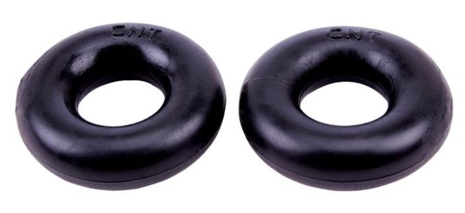 Lot de 2 cockrings souples Donut Noir