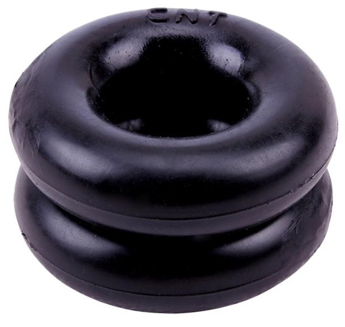 Lot de 2 cockrings souples Donut Noir