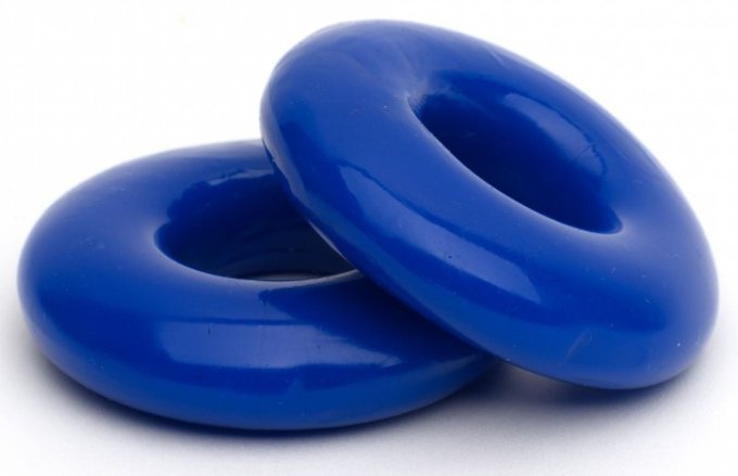 Lot de 2 Cockrings souples Stacker 20 mm Bleus