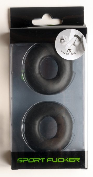 Lot de 2 Cockrings souples Stacker 20 mm Noirs