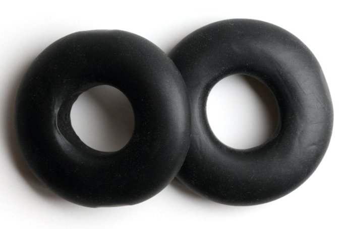 Lot de 2 Cockrings souples Stacker 20 mm Noirs