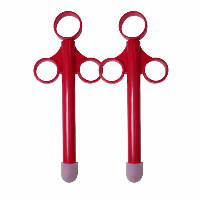 Lot de 2 Pipettes à lubrifiant Shoot perfect 10ml Rouge Insertion 10 x 1.5cm