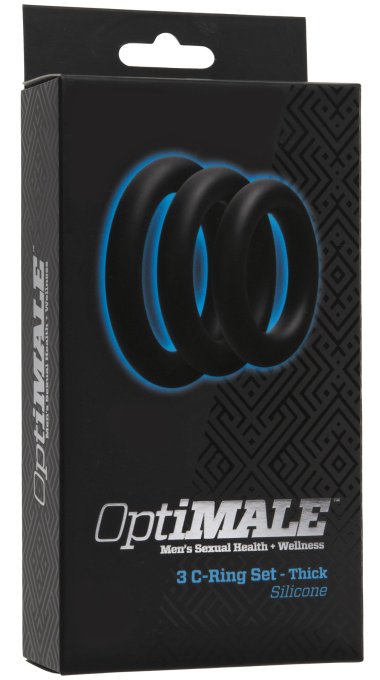 Lot de 3 Anneaux Silicone 10mm Noirs