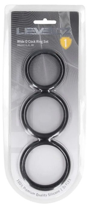 Lot de 3 Cockings Silicone Wide-O L-XXL 42-55mm