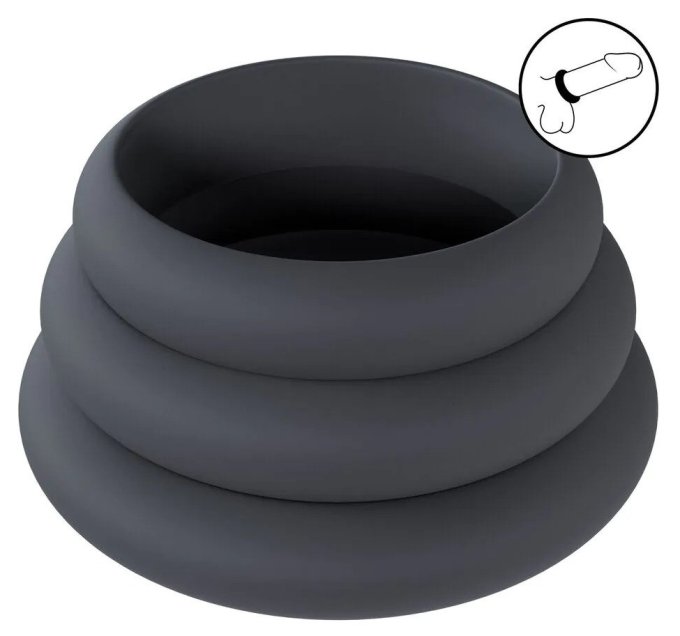 Lot de 3 Cockings Silicone Wide-O L-XXL 42-55mm